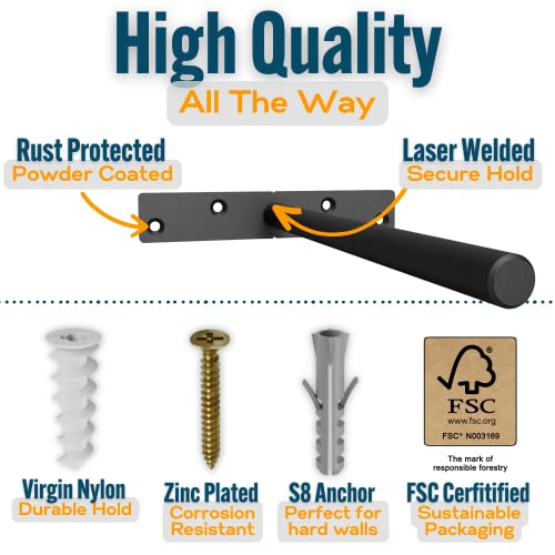 Evald HFSB8 Heavy Duty Floating Shelf Bracket | 8-Inch Floating Mantel Mount, Blind Shelf Supports, And Anchors thumb #6