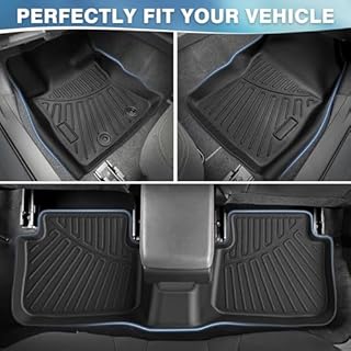 FIILINES Floor Mats for Subaru Crosstrek/Impreza 2024 2025 2026, All Weather TPE Crosstrek Floor Liners Waterproof Durable 1st & 2nd Row Liner Set Crosstrek Impreza Accessories Black
