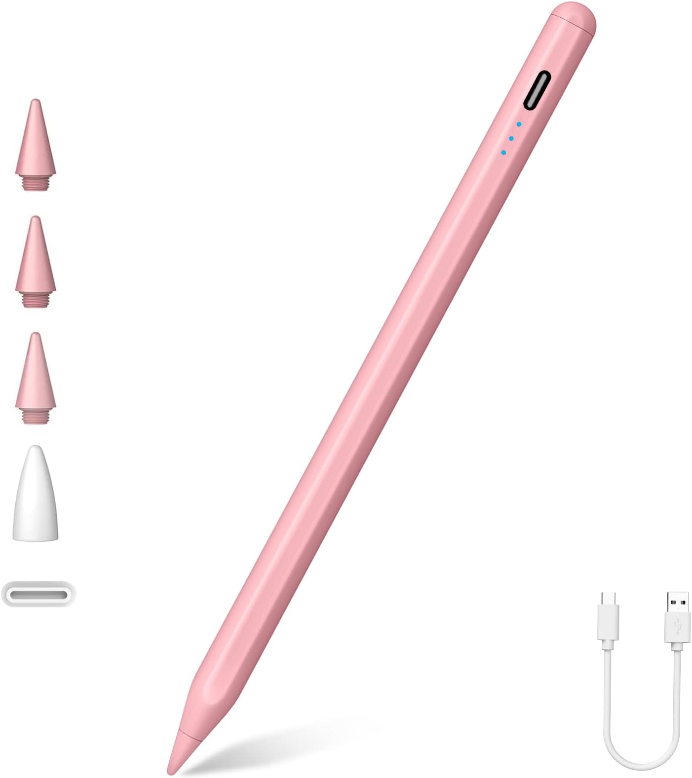 Pencil for Apple iPad(2018-2025), Fast Charge Stylus & Palm Rejection Tilt Sensitive Active Pen for iPad 11th/10th/9th-6th Gen, Pro 11"/12.9"/13" M4, Air 5th-3rd/M2 M3, Mini A17 Pro/6/5 Gen