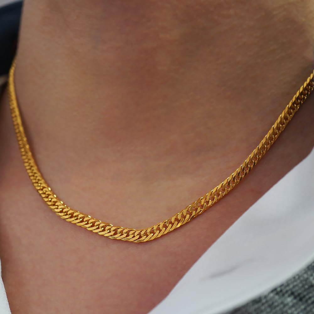 ユニセックス】【24KGF】【本物】喜平6面仕上げ チェーン