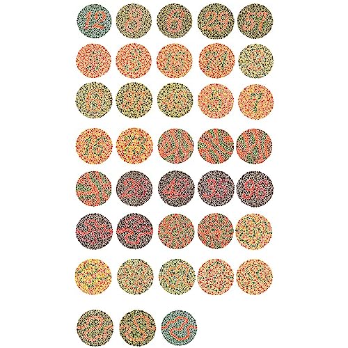 Libro de prueba de visión en color con 38 paneles - Tabla de prueba de visión para optometría Evaluación de deficiencia de visión en color