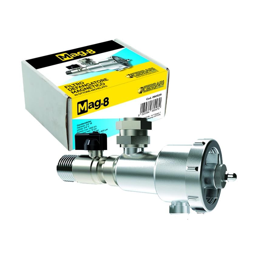 Filtro defangatore magnetico in ottone nichelato svasato 3/4"