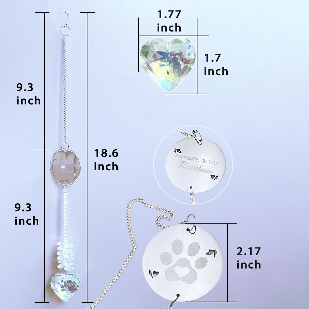 Pet Memorial Gifts for Dogs Cats, Crystal Suncatchers, Loss of Dog Sympathy Gift, Window Suncatcher of Dog Remembrance, Bereavement (AB Effect) - Image 4