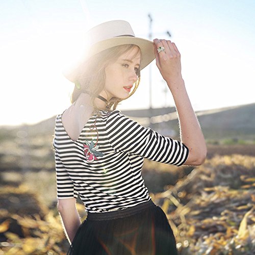 Springlight Sterling Silver Adjustable Ring - Wide Open Band, Natural Stone (Red/Yellow/Green), Leaf Design, Mum Gifts, Women's Jewelry