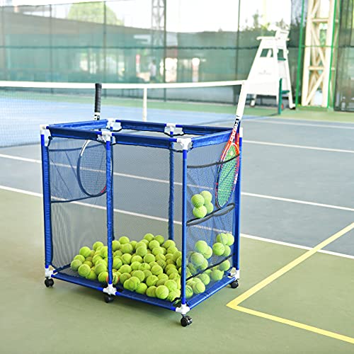 SEESNOW Pool Storage Bin, Pool and Ball Storage Organizer with Nylon Mesh Basket, for Pool Floats, Balls, Toys, Air Dry Quickly and Easily Roll The Storage Bins To Your Home Garage, Extra-Large, Blue - Image 6