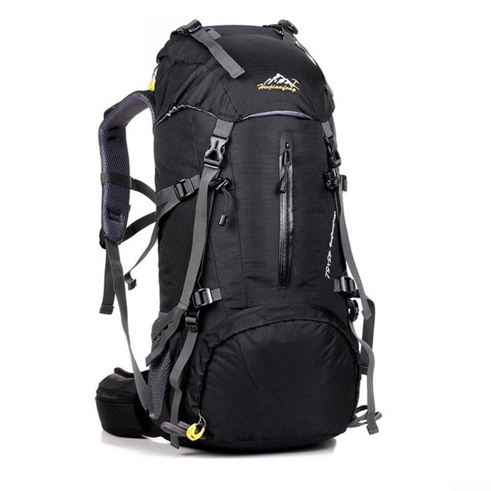 Zaino da trekking da 50 l, impermeabile, in nylon, da viaggio, campeggio, grande capacità, per sport all'aria aperta, arrampicata, con scomparto inferiore per scarpe, per uomini e donne