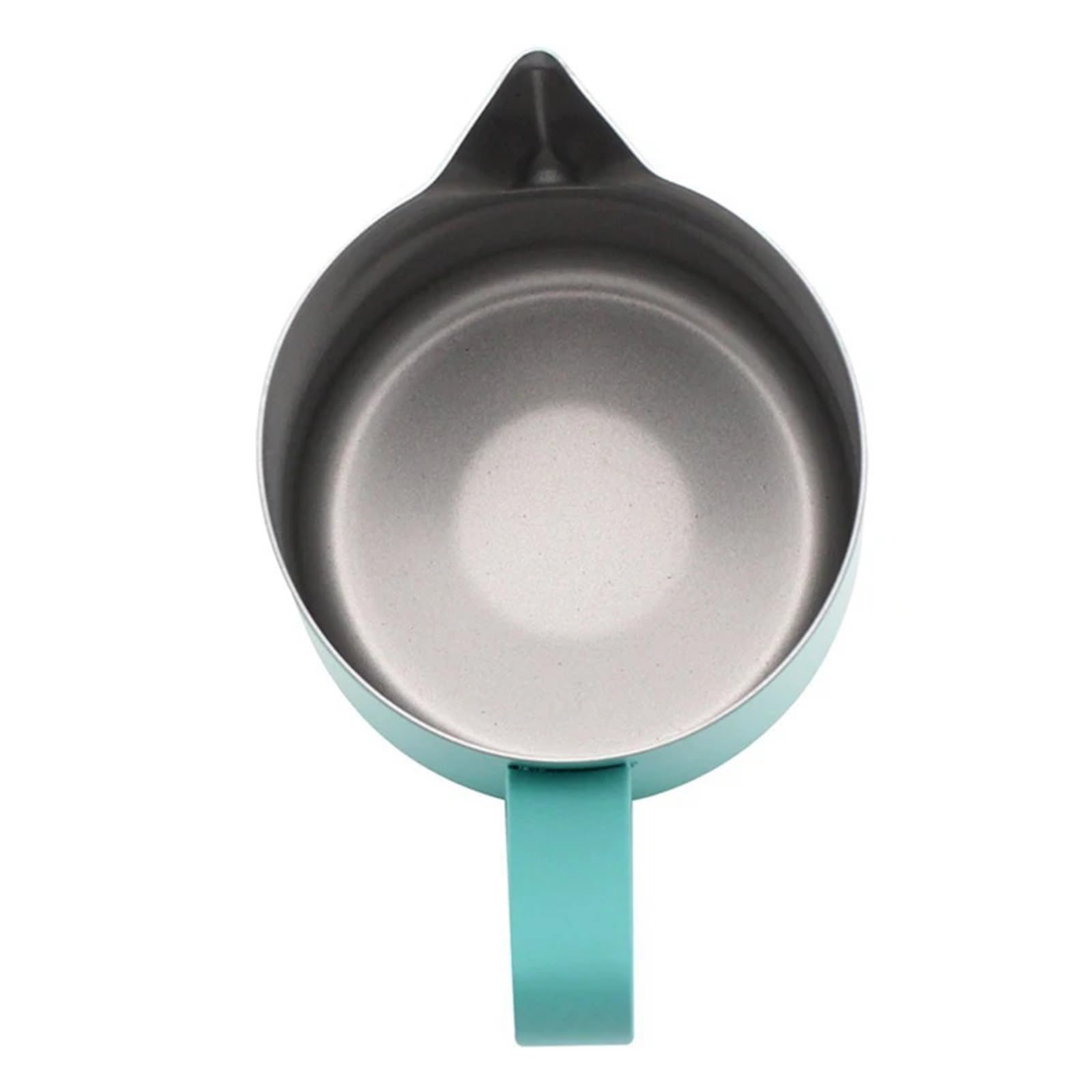 Jarra de espuma de café con leche humeante, jarra de leche antiadherente de acero inoxidable, taza de flores perfecta for arte de café con leche, 2 uds.(Green,350ml)