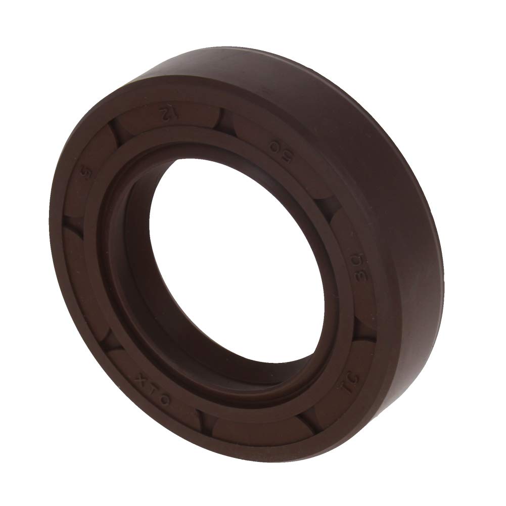 Othmro 2Pcs Oil Seals, 1.97inch OD, 1.18inch ID, 0.47inch Thick Oil Seal Rings Gasket, Fluorine Rubber Double Lip Seals, Round Oil Seal for Automotive Axle Shaft Camshaft Engine Brown