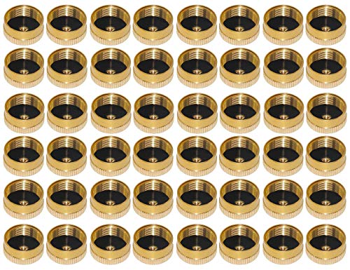 Image of YOUHO 48pcs Brass Refill Cap 1 LB Propane Bottle Gas Tank Sealed Protect Cap