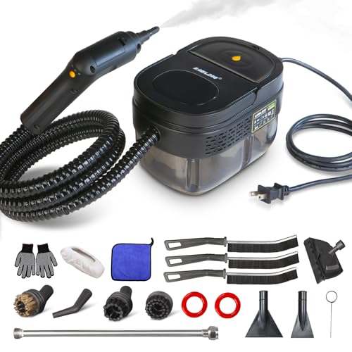 Samilore Handheld Steam Cleaner Handle Control Multipurpose Portable Steamer Upholstery Cleaner...