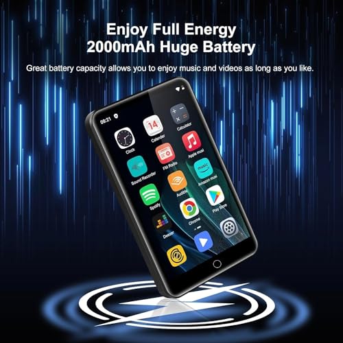 Image of MP3 Player with Bluetooth and WiFi, ZAQE 80GB Storage & Android OS, 4 inch Touch Screen, FM Radio, Kids MP3 & MP4 Player with Spotify Google Play Store, Portable Media Player