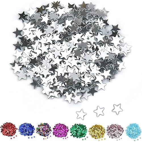 DIWULI Confettis Étoile Argent - Décoration Table Élégante