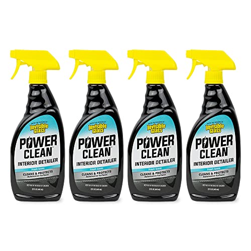 Image of Invisible Glass 92024-4PK Power Clean Interior Detailer Cleaner & Protectant - Cleans, Conditions & Restores Plastic, Vinyl, Rubber & Carbon Fiber - OEM Finish, Fresh Scent - 22 fl oz (Pack of 4)