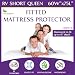 RV Short Queen Waterproof Mattress Protector (60" Wx75 L) - Fitted Sheet Style - Hypoallergenic Premium Quality Cover Protects Against Dust Mites, Allergens
