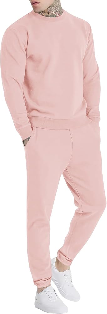 Uni Clau Mens Casual Tracksuit Athletic Sweatsuits Long Sleeve 2 Piece Outfit Running Jogging Sport Suit Sets