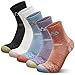 innotree Merino Wool Hiking Socks for Women Crew Socks Thermal Warm Cushion Moisture Wicking Boot Socks 5 Pairs,Medium