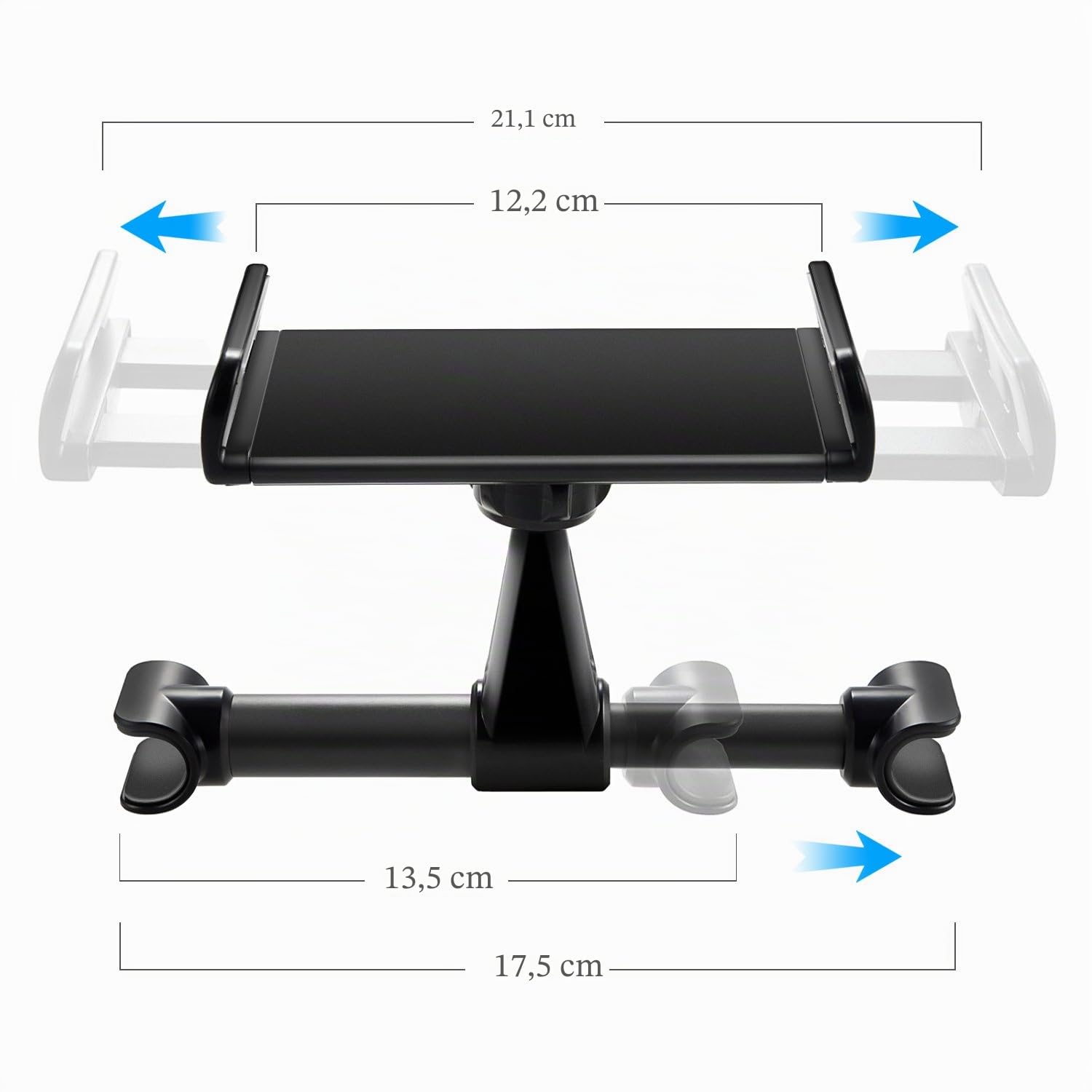 FYOUNG Soporte para reposacabezas de Coche Compatible con Nintendo Switch & OLED Model, Soporte de Coche Universal Ajustable para Consola de Juegos, teléfono y tabletas (4 "-11")