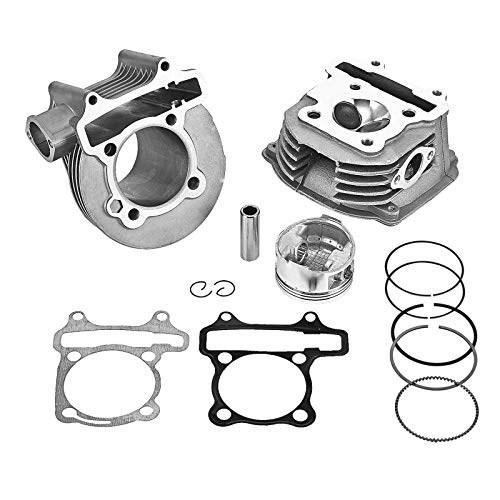 GY6 125cc/150cc Engine Upgrade to 180cc with Cylinder Head Valves and Rebuilt Kit, 61mm Big Bore kits with Piston and Ring Assy for 152QMI 157QMJ Engine Chinese Scooter Moped ATV Go Kart Quad