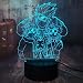Naruto Anime Figure 3D Optical Illusion Night Light Hatake Kakashi Uzumaki Naruto Uchiha Sasuke Haruno Sakura 7 Colors Table Lamp Kid Boy Christmas New Year Gift Home Decor(4 Naruto)
