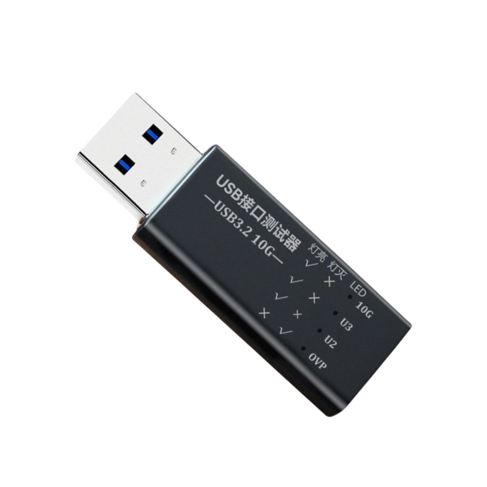 Adattatore per interfacce USB C a USB 3.2, supporta velocità di trasmissione dati di 10 Gbps e ricarica rapida con tensione a LED Display Tester corrente
