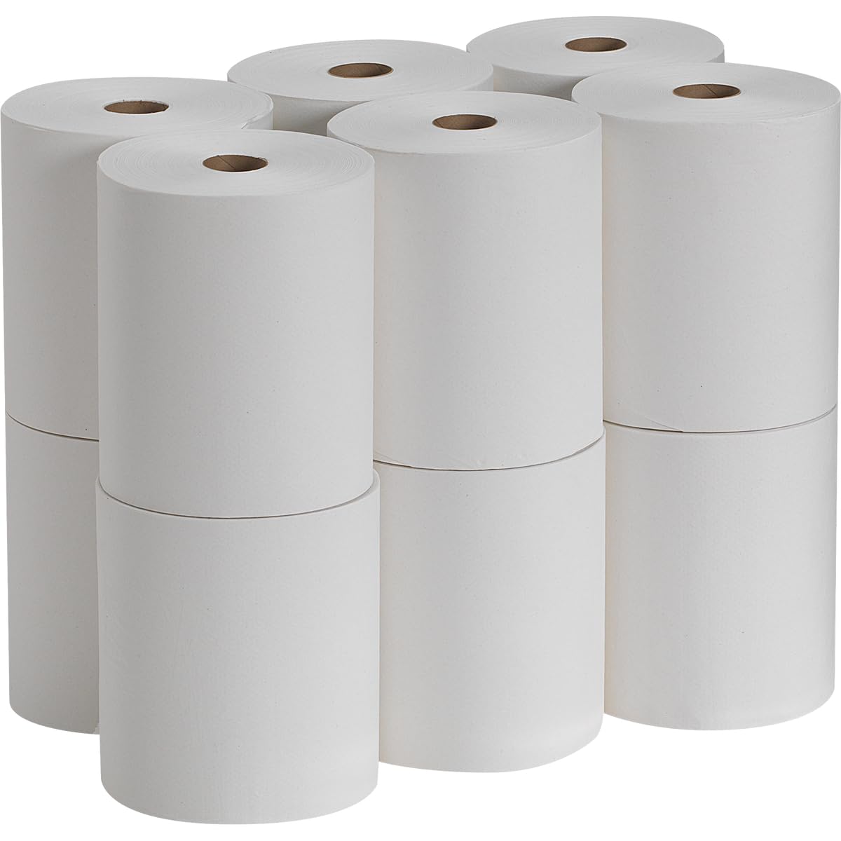 Marathon Dispenser Roll Towels, 12 Count, Non-Perforated, 2-Ply White Paper Towels