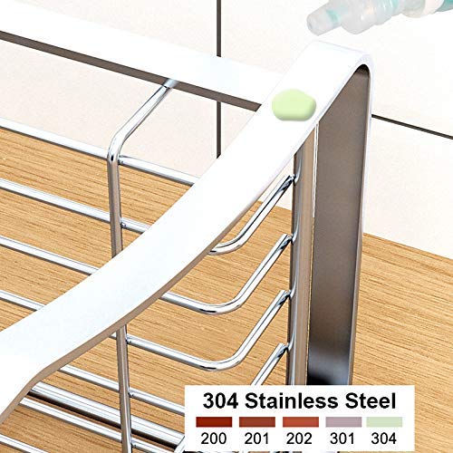 Stainless Steel Spice Rack with Jars & Utensil Holder Kitchen & Bathroom Shelf Space Saving Storage Solution (Silver 35 x 18 x 40 cm) - Image 5