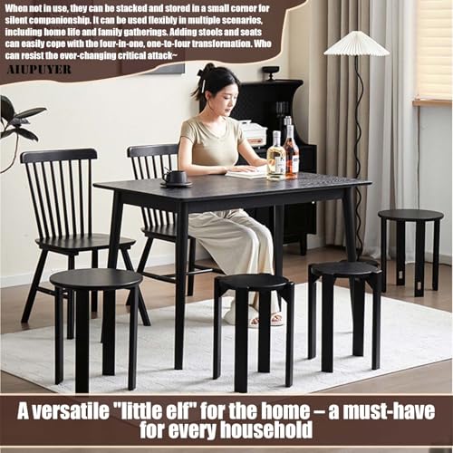 Table basse pour salon transformable en 4 tabourets gigognes