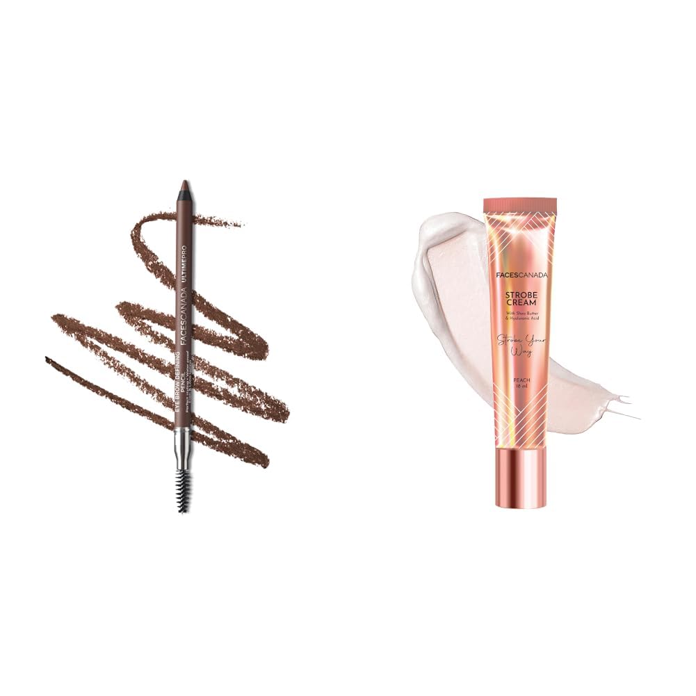 FACESCANADA Ultime Pro Eyebrow Defining Pencil - Dark Brown 02, 1.2 g & Strobe Cream Mini- Peach, 18ml-image-37
