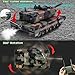 Joysweetoy RC Tank That Shoots - 2.4Ghz Remote Control Army Tank with Smoke, Lights, Sounds, 360° Rotating Turret, Auto Demo, 13 Channel Military Vehicles Model Gift for Boys 6-8