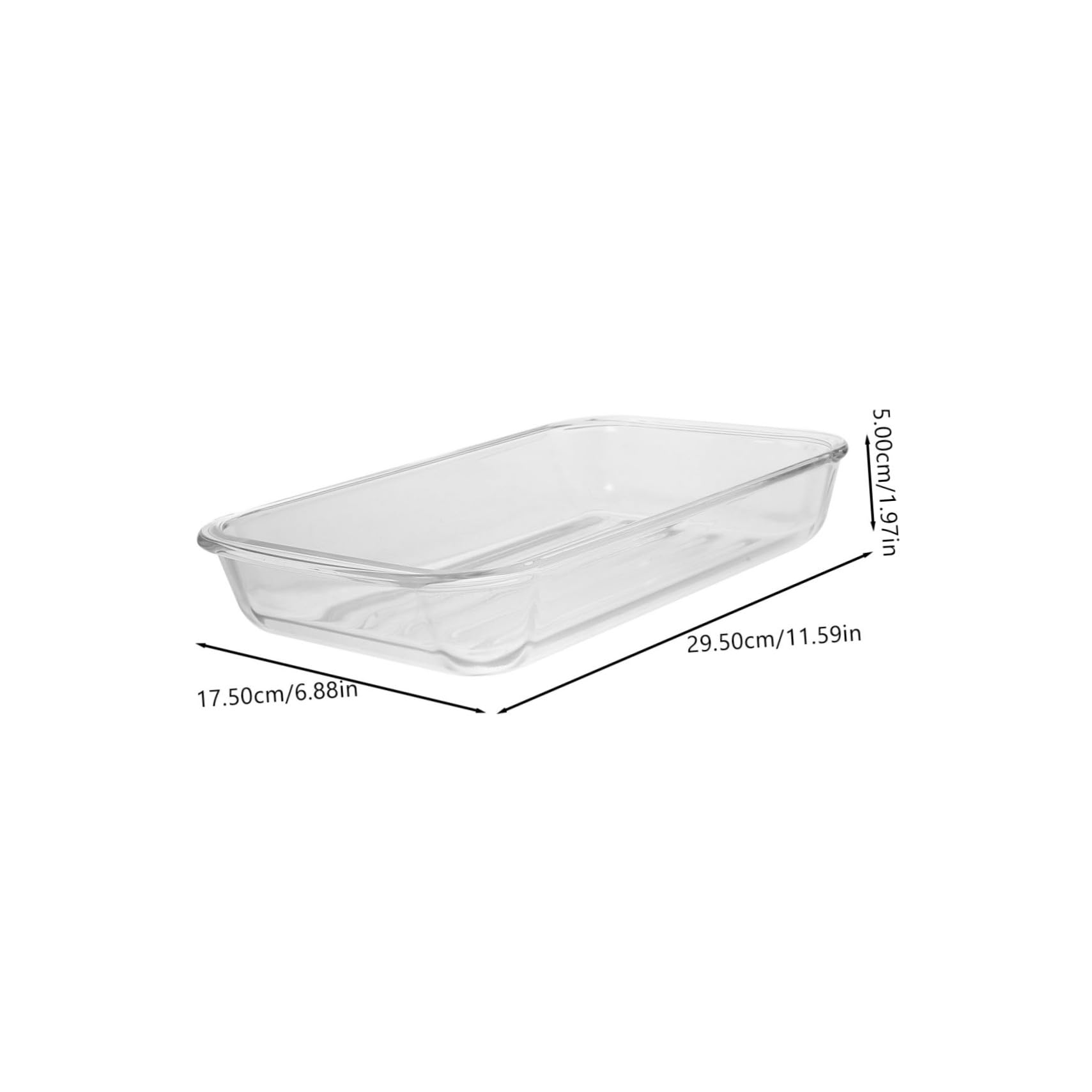 POPETPOP Fuente de Vidrio para Hornear Bandeja de Horno de Vidrio Transparente Fuente de Horno Hogar Apta para Hornear Asar y Microondas Pasteles Asar Verduras Preparar Ensaladas y Guardar