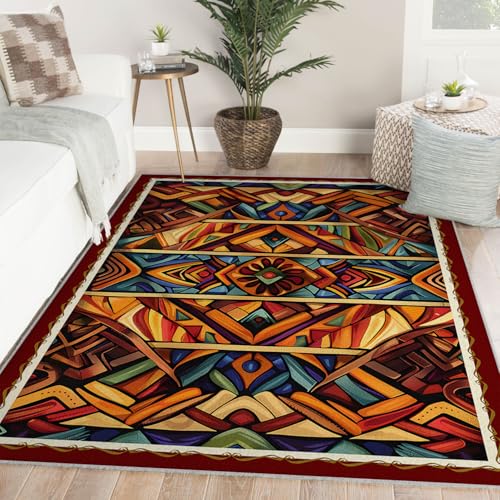 Moquette intérieure lavable 90x150cm et tapis traditionnel coloré