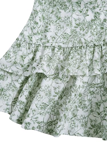 Image of Floerns Women's Floral Halter Ruffle Tiered Cute Summer Mini Dress Milkmaid Vacation Sundress