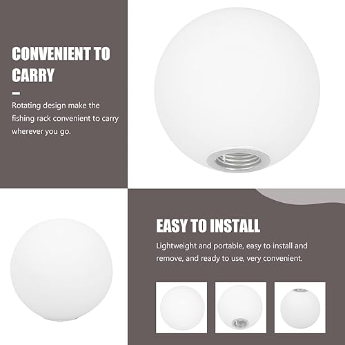 Miniatura 4 de Pantalla de lámpara de globo de vidrio esmerilado para ventilador de techo, cubierta de luz de repuesto para lámpara de mesa