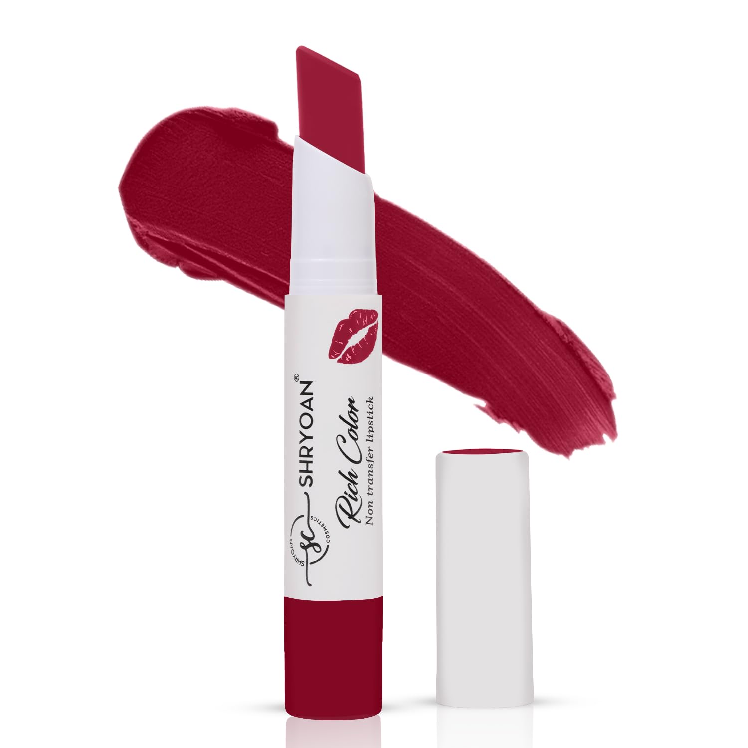 Shryoan Rich Color Non-Transfer Lipstick | Waterproof & Super Matte Finish | Long Stay Creamy Lipstick | Single Swipe Application (FRUIT RUSH - 11)-image-11