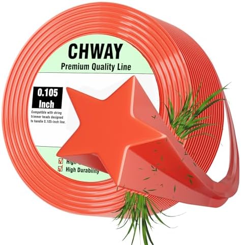 best heavy duty weed eater that will change your gardening game 7 105 Weed Eater String, 120-feet Pentagram Shape Heavy Duty String, for Electric & Gas Weed Wacker Using Trimmer Line .105,Used for Stubborn Weed Cleanup, Lawn Repair and Edge Trimming