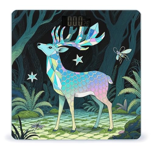 Balanza Digital de Baño Crystal Deer con Pantalla LED
