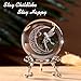 ZRENJHUS Fairy Gift for Women 3D Crystal Ball Fairy 60mm Gifts for Her Girls Women with Stand