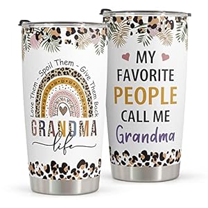 Macorner Grandma Gifts – Stainless Steel Tumbler 20oz Gifts For Women – Birthday Christmas Gifts for Grandma Mom Nana…