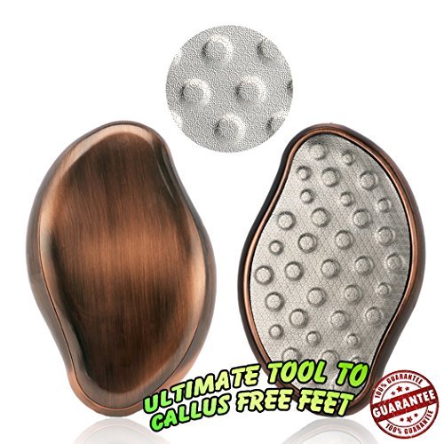 Pedicure Rasp, ESARORA Power Foot Rasp and Callus Remover.Best Foot Care Pedicure Metal Surface Tool to Remove Dead Skin, Calluses and Horns (Brass)