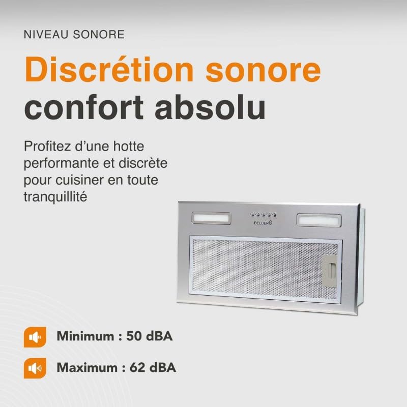 HOTTE INCASTRABILE — GRUPPO FILTRANTE INOX 52 CM | ISOS 52 XS BELDEKO