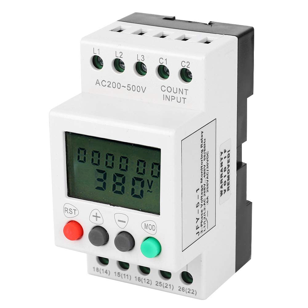 Phase Sequence Protection Relay, Phase Failure Protection Relay, Three-Phase Power Monitoring Relay, for Industry Overvoltage Undervoltage Home