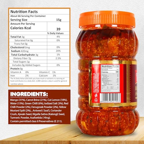 Image of Chokhi Dhani Mixed Pickle 1kg | Authentic Indian Mix Achar | Tangy & Spicy Traditional Style Pickle | Aromatic Spices & Rich Flavour