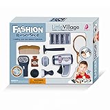 WPS Play Accessories Barber Shop Salon Hairstyle Play Set Kit with Shaver Mirror for Boy Kids Gift C