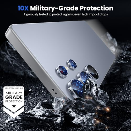 Image of WSKEN for Samsung Galaxy S25 Ultra Camera Lens Protector - Ultra Thin | Case Friendly, 9H Shatterproof Tempered Glass, Anti Scratch Metal Circle, Camera Screen Protector Cover Accessories, Blue