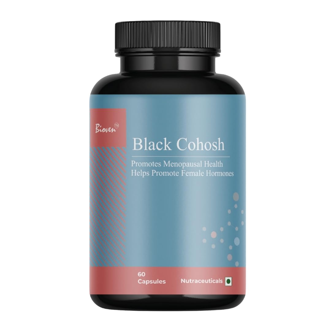 Biovencer Black Cohosh – 500mg | Helps to Reduce Mood Swings | Promotes Menopausal | Promotes Balanced Hormone Levels | Pack of 60 Capsules-image-5