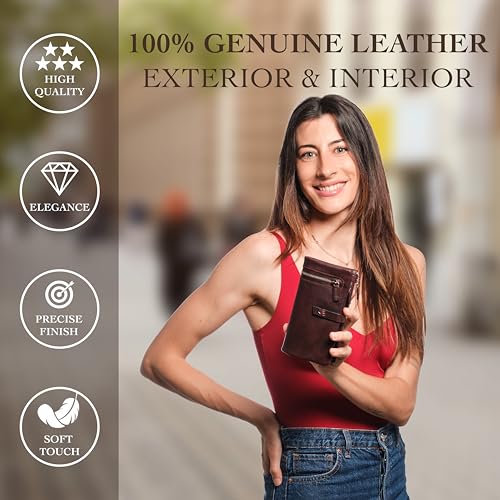 Image of Wallet for Women - Genuine Leather RFID Purses for Women