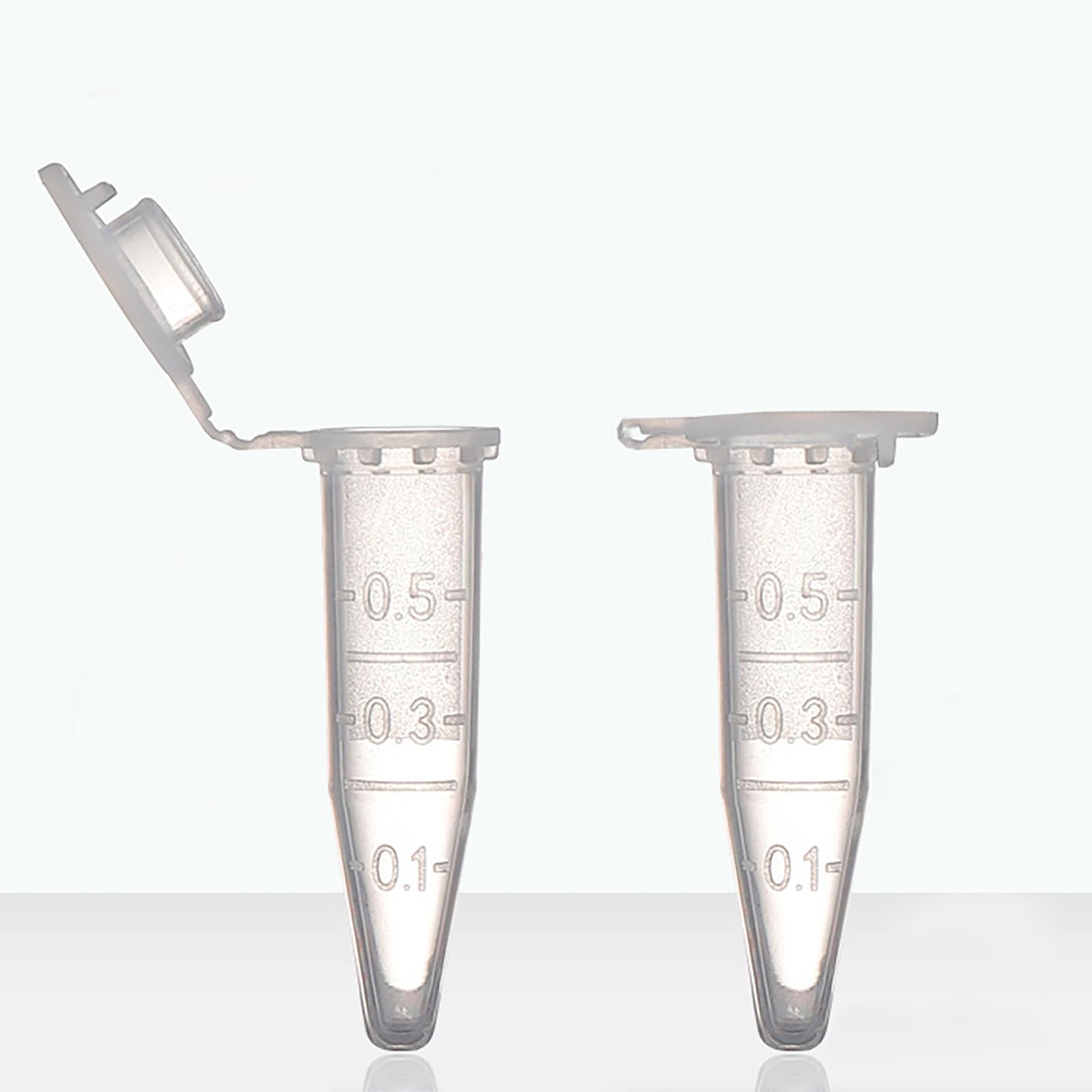 0.5ml Microcentrifuge Tube - PCR Tube with Flat Cap(1000pcs),Graduated-Polypropylene Plastic