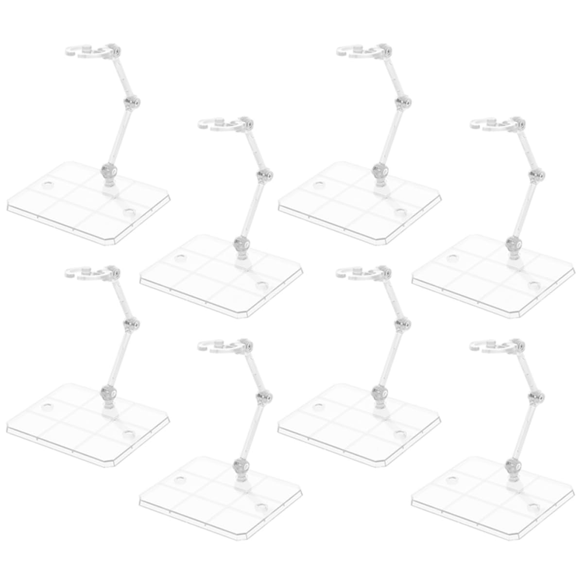 ERINGOGO Soporte Muñecas Ajustable 8 Piezas para Exhibición y Almacenamiento de Plástico Ligeras para Figuras de Acción y Muñecas en Tiendas y Hogares