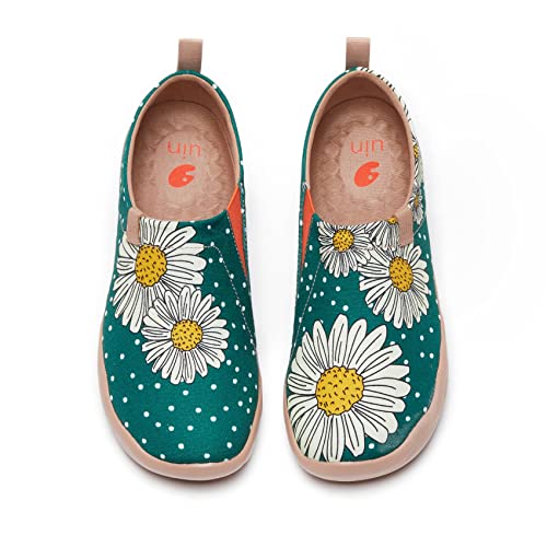 Image of UIN Women's Slip On Shoes Colorful Comfortable Lightweight Art Travel Sneakers Casual Floral Stylish Everyday Loafers