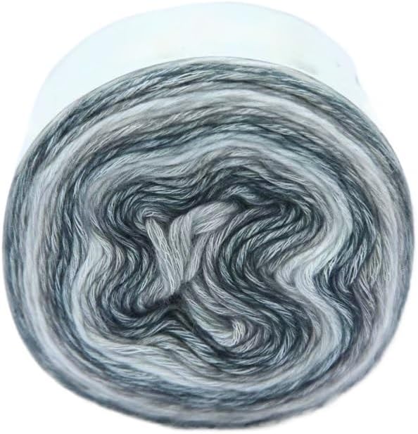 5 Rolls Gradient Space Dye Wool Blend Cotton Yarn for Crocheting Craft(10)